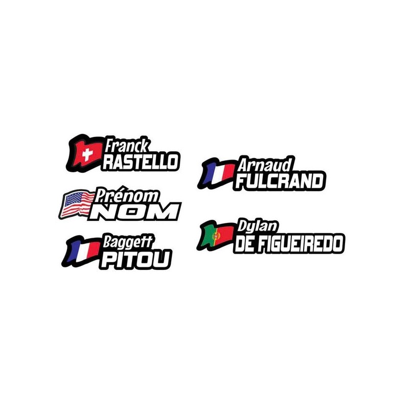 Stickers Noms 12cm - 100% PERSO