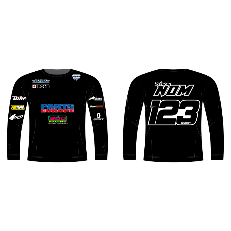 FLOCAGE MAILLOT - Noms & Numéros + Logos face avant + logos manches